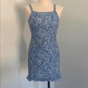 Hand made blue paisley dress